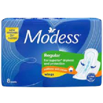 Modess Regular Cottony Soft Cover Wings 8 Padsx48