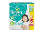 Pampers Diaper Baby Dry Large 30'sx4