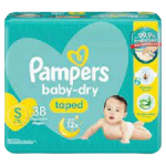 Pampers Diaper Baby Dry Small 38'sx4