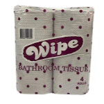 Wipe Bathroom Tissue 4 Rollsx24