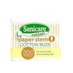 Sanicare Paper Stem Cotton Buds 200pcs