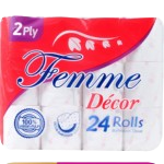 Femme Decor Tissue Bathroom 24 Rolls