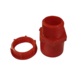 PVC Orange Male Adaptor 3/4" with Lock Nut