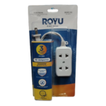 Royu 2 Gang Ext. White Cord 3 Meters