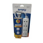 Royu 4 Gang Ext. White Cord 4 Meters